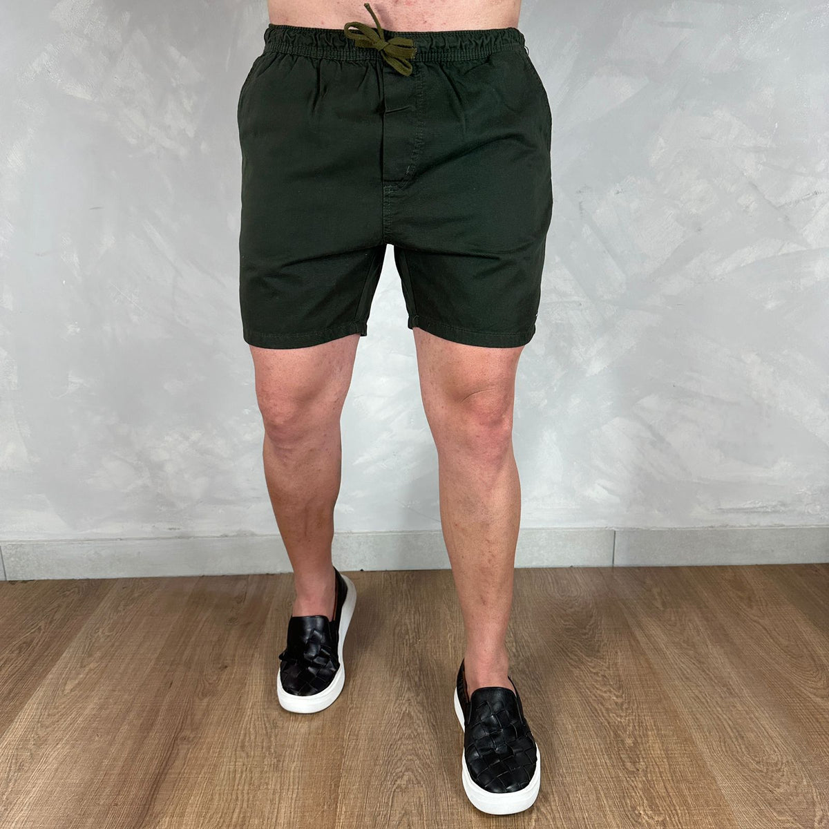 Short em Sarja Tommy Hilfiger Verde