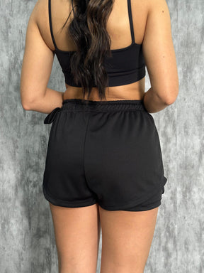 Short 2 em 1 Feminino Dry Fit Preto