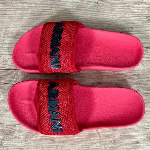 Chinelo Slide Armani Vermelho