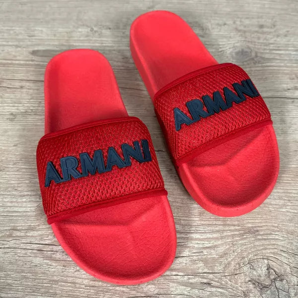 Chinelo Slide Armani Vermelho