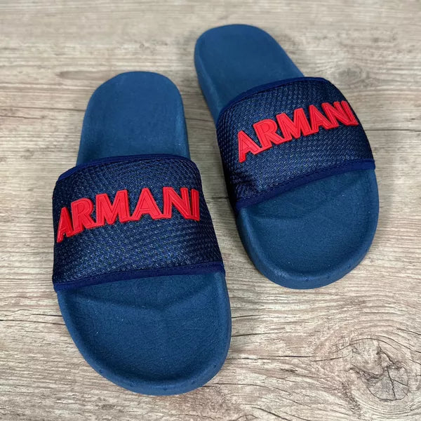 Chinelo Slide Armani Azul