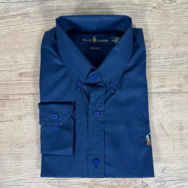 Camisa Manga Longa Polo Ralph Lauren Azul