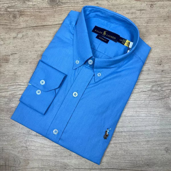 Camisa Mango Longa Polo Ralph Lauren Azul