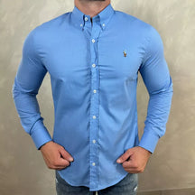 Camisa Mango Longa Polo Ralph Lauren Azul