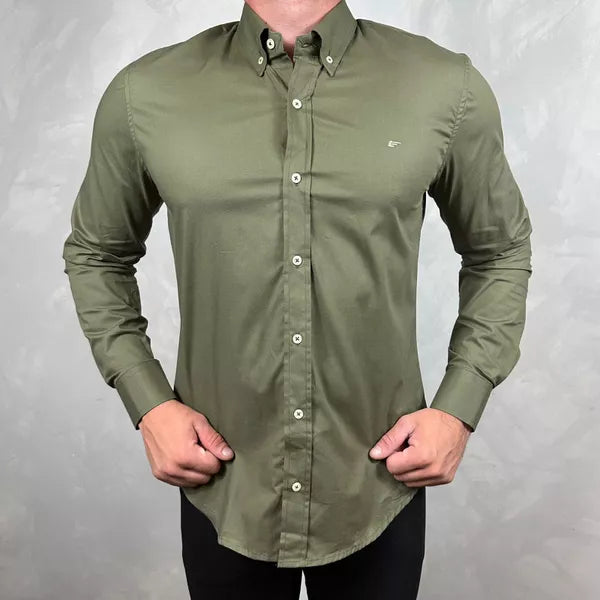 Camisa Manga Longa Ellus Verde Musgo