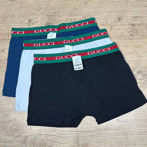 Kit com 3 Cuecas Boxer Gucci