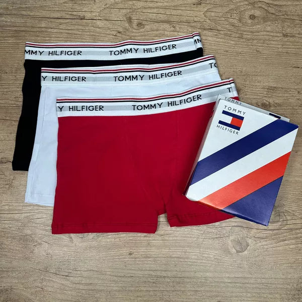 Kit com 3 Cuecas Boxer Tommy Hilfiger