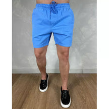 Shorts em Sarja Polo Ralph Lauren - Azul