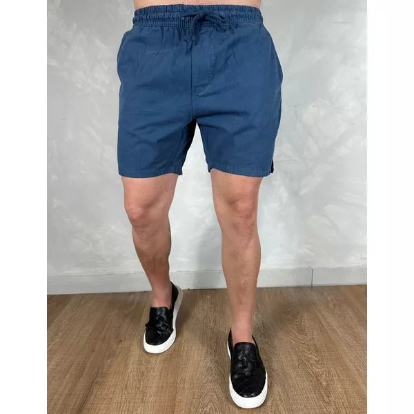 Shorts em Sarja Polo Ralph Lauren - Azul-Marinho