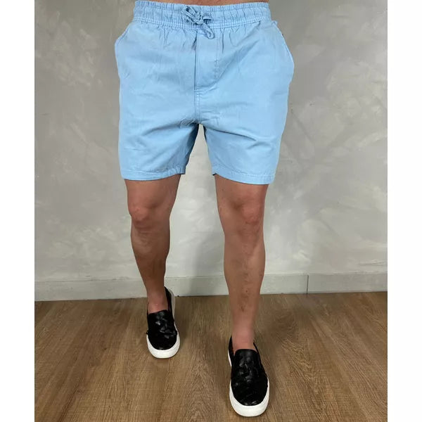 Shorts em Sarja Polo Ralph Lauren - Azul Claro