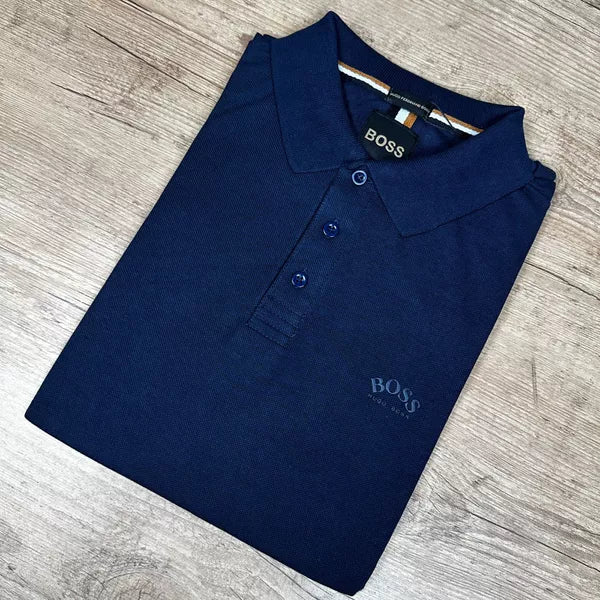 Polo Hugo Boss (Paul Curved) Azul-Marinho