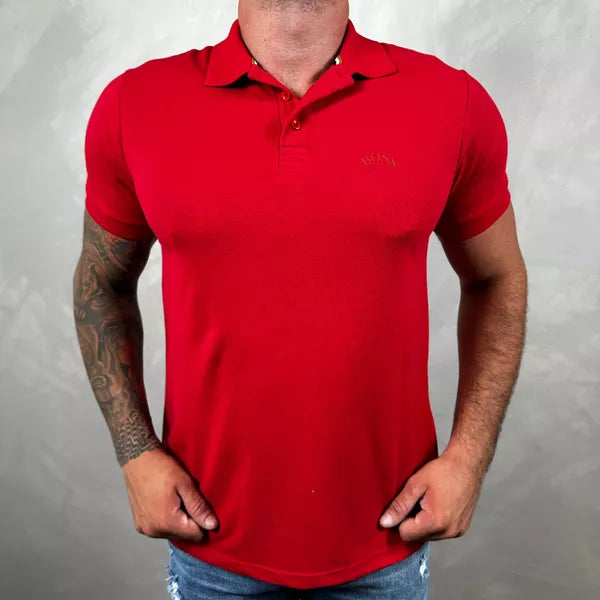 Polo Hugo Boss (Paul Curved) Vermelho