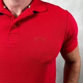 Polo Hugo Boss (Paul Curved) Vermelho