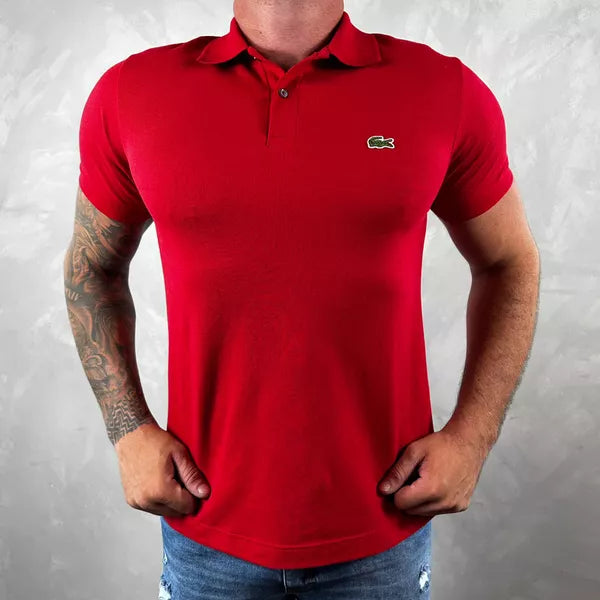 Polo Lacoste Tradicional Vermelho