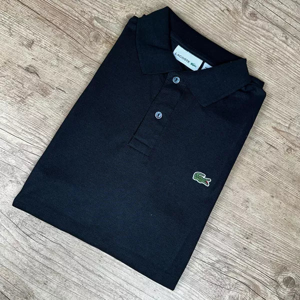 Polo Lacoste Tradicional Preto