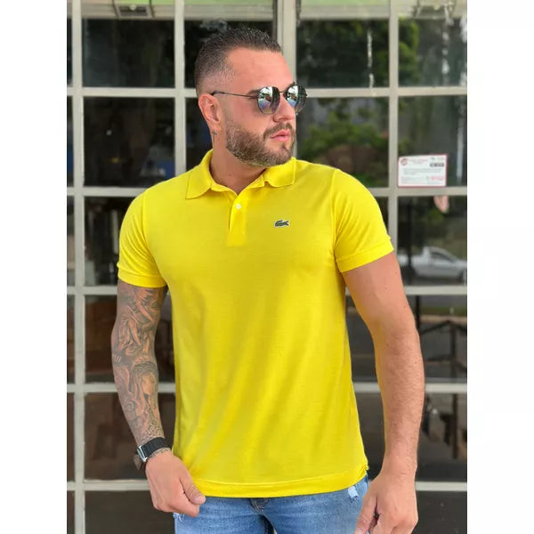 Polo Lacoste Tradicional Amarelo