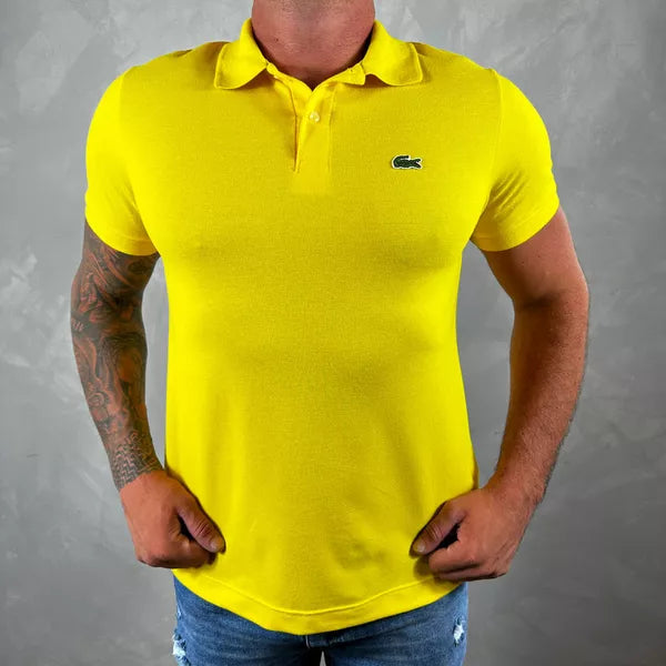 Polo Lacoste Tradicional Amarelo