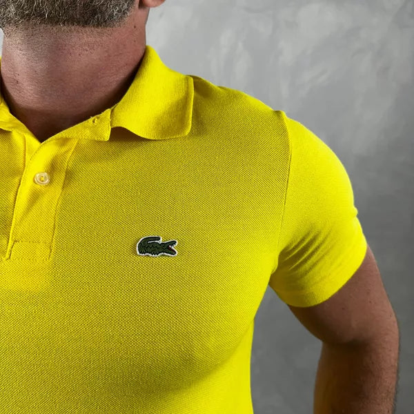 Polo Lacoste Tradicional Amarelo