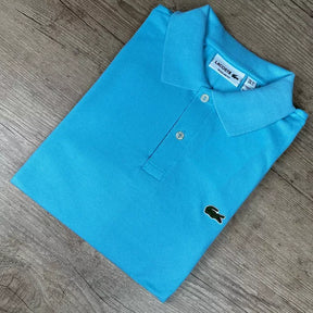 Polo Lacoste Tradicional Azul Bebê