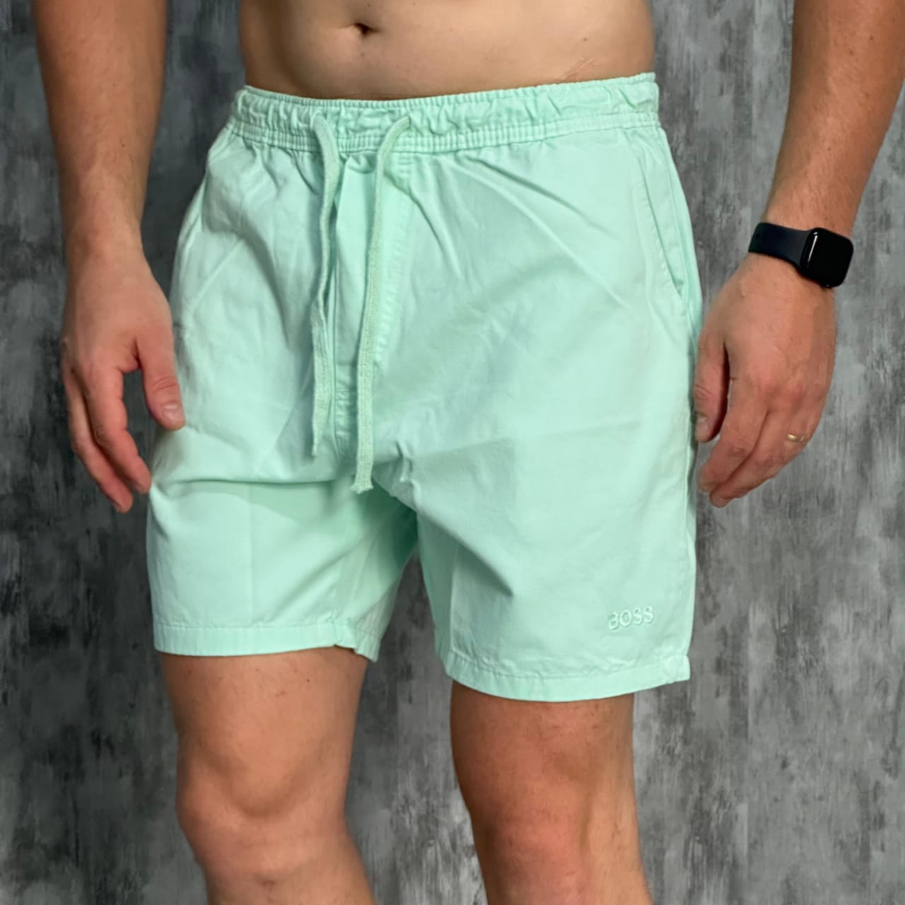 Short em Sarja Hugo Boss Verde