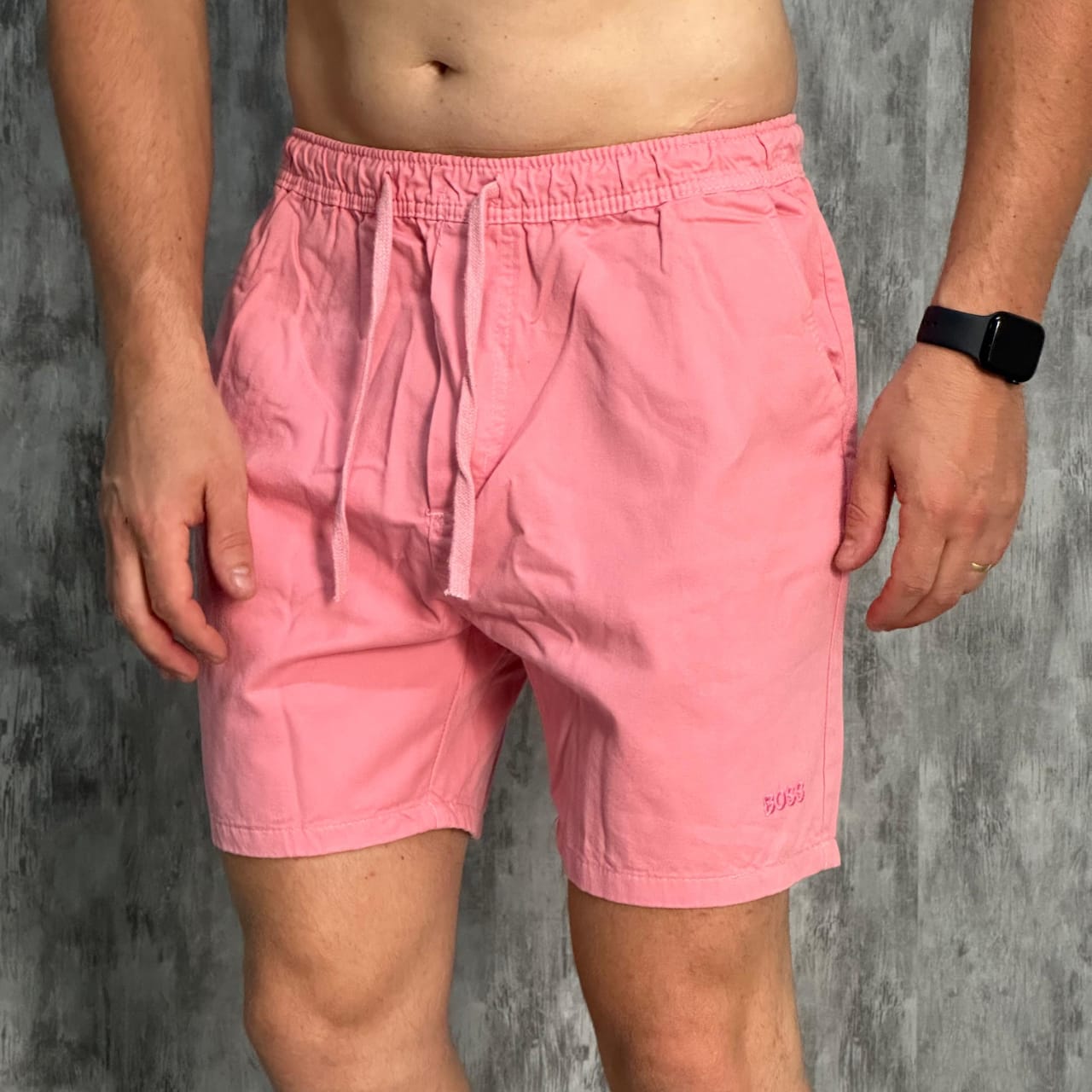 Short em Sarja Hugo Boss Rosa