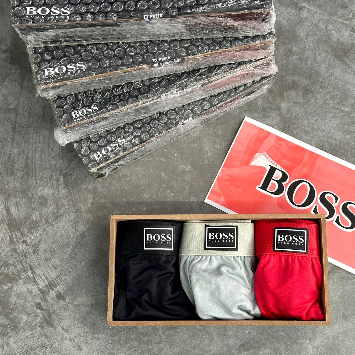 Kit 3 Cuecas Importada Hugo Boss