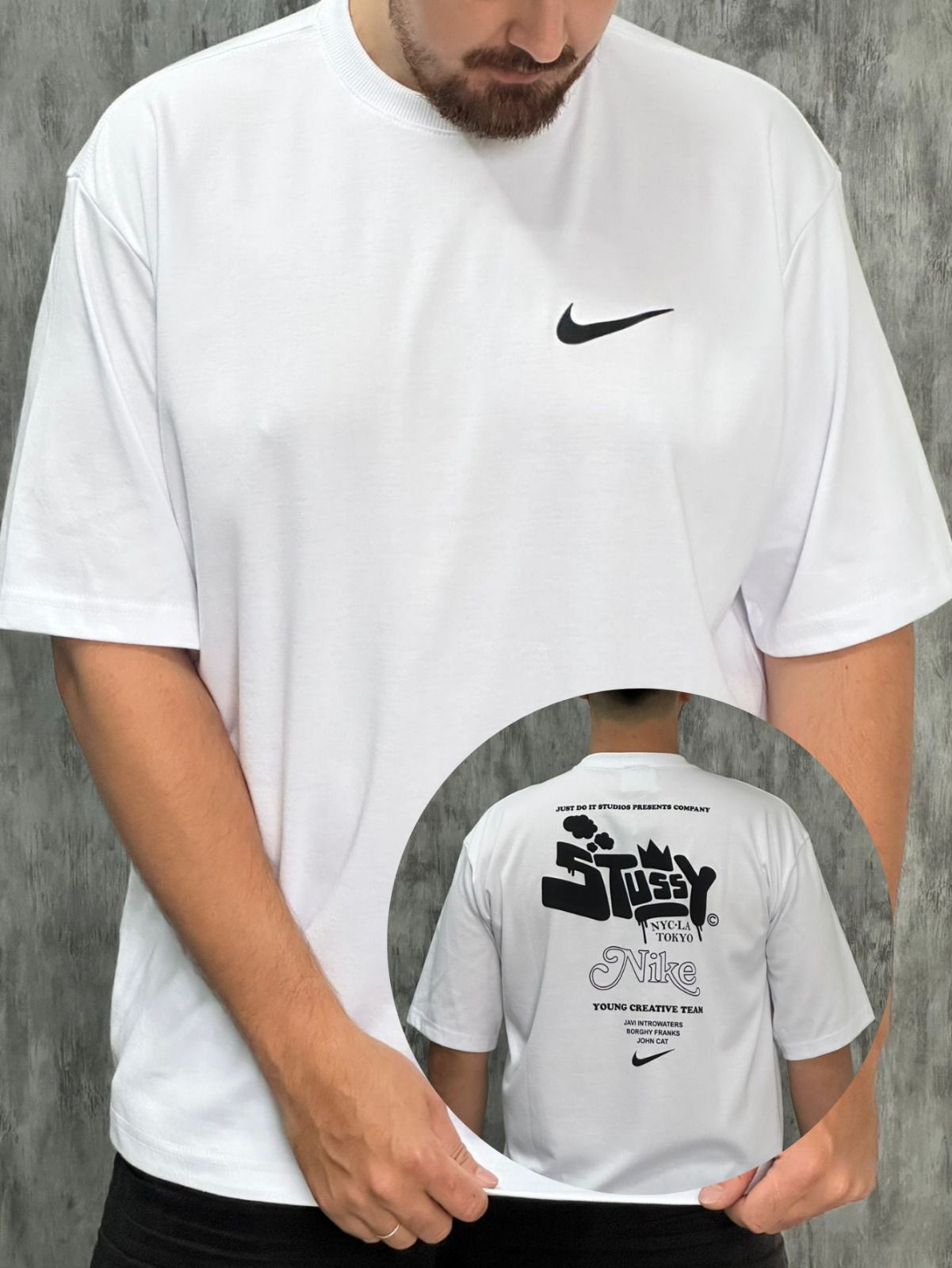 Camiseta Oversized Nike Branco