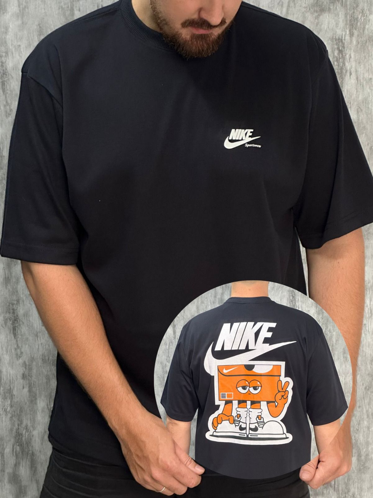 Camiseta Oversized Nike Preto