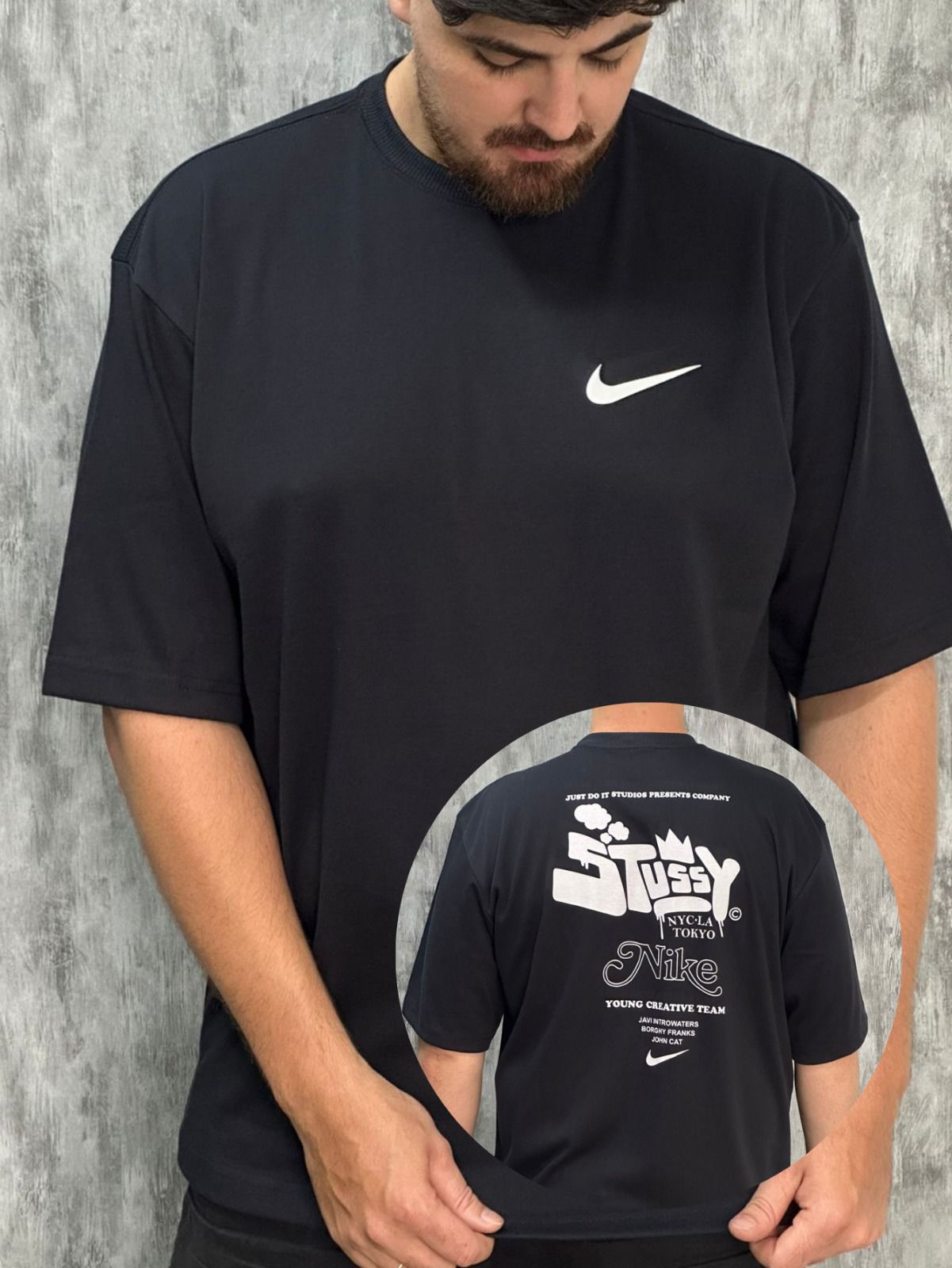 Camiseta Oversized Nike Preto